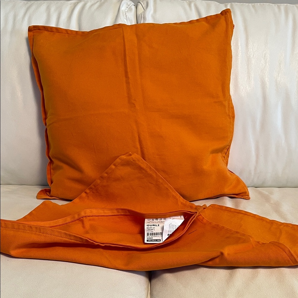 IKEA Gurli Orange Throw Pillow Cover